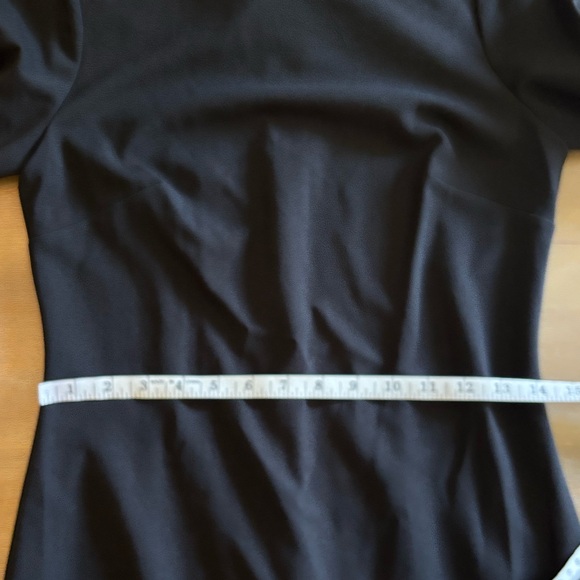 Calvin Klein Boatneck 3/4 Bell-Sleeve Fitted Sheath Dress Knee Length, Black 6 - Picture 11 of 13